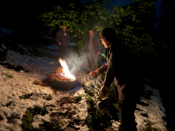 Fındık bahçelerinde zirai don nöbeti, gece boyunca lastik yaktılar