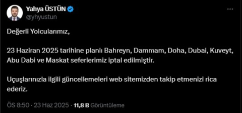 İstanbul - THY'nin 7 kente seferleri iptal edildi