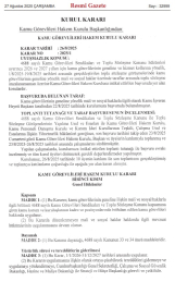 Kamu Görevlileri Hakem Kurulu kararı Resmi Gazete'de yayımlandı