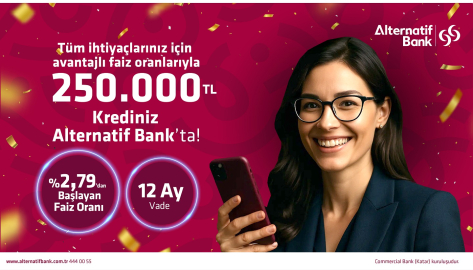 Alternatif Bank'tan ay sonuna kadar geçerli ihtiyaç kredisi kampanyası