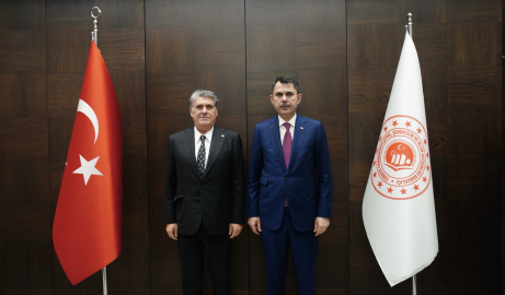 Bakan Kurum, Beşiktaş Başkanı Adalı'yı kabul etti