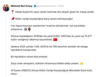 Galata Kulesi'nde kültür varlığı kaçakçılığına karşı farkındalık mesajı
