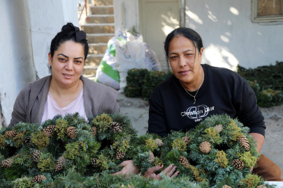 El emeği Noel çelenkleri 20 ülkeye ihraç ediliyor
