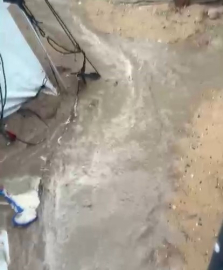 Gazze’de şiddetli yağış nedeniyle çadırlar su altında kaldı