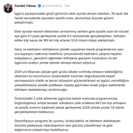 Cevdet Yılmaz: İşsizlik oranı, ekonomiye duyulan güveni pekiştirmiştir