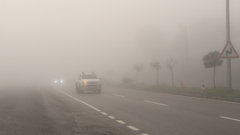 Bartın'da sis etkili oldu