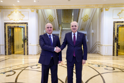 TBMM Başkanı Kurtulmuş, Tacikistan Temsilciler Meclisi Başkanı Idizoda ile bir araya geldi