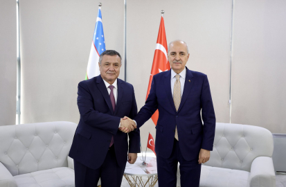 TBMM Başkanı Kurtulmuş, Özbekistan Ali Meclisi Yasama Meclisi Başkanı İsmailov ile görüştü