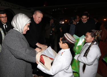 Cumhurbaşkanı Erdoğan, Türkmenistan'a gitti (2)