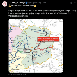 Karlıova'da yoğun kar; 10 köy yolu kapandı (4)