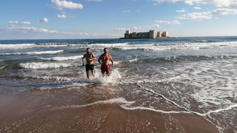 Mersin’de aralık sonunda deniz keyfi