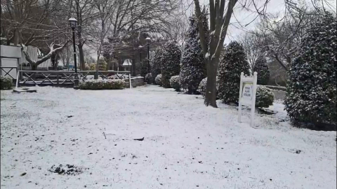 İstanbul - Çamlıca Tepesi kar yağışı sonrası beyaza büründü