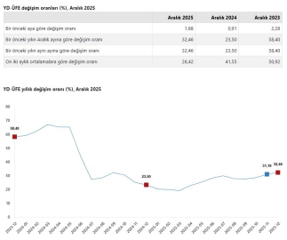 TÜİK: Yurt dışı üretici fiyatları aralıkta arttı