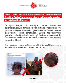 DMM’den Suriye’de yapay zeka destekli dezenformasyon uyarısı