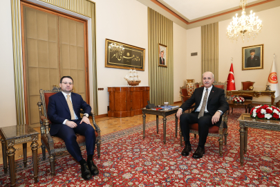 TBMM Başkanı Kurtulmuş, Adalet Bakanı Gürlek'i kabul etti