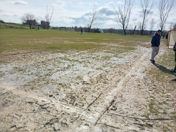 Edirne’de yağış sonrası sahaların zeminleri zarar gördü; 2 maç ertelendi