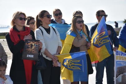 İzmir'de yaşayan Ukraynalılardan barış çağrısı