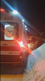 Yolu kapalı köyde rahatsızlanan hamile kadın için seferberlik