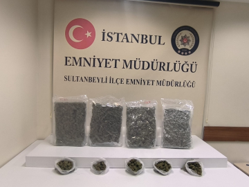 İstanbul - Sultanbeyli'de 'dur' ihtarına uymadı, dronla takip edildi; evinde 5 kilo 24 gram marihuana ele geçirildi