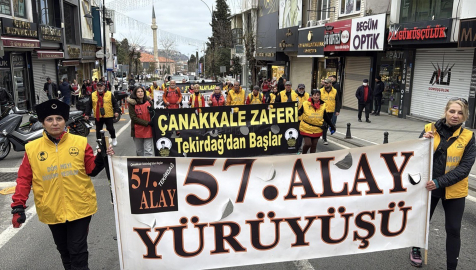 Tekirdağ'dan Çanakkale'ye '57'nci Alay Vefa Yürüyüşü' başladı