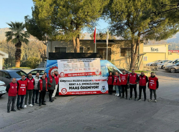 İzmir'de işçilerden 'bayramlaşma' protestosu