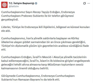 Cumhurbaşkanı Erdoğan, Endonezya Cumhurbaşkanı Subianto ile görüştü