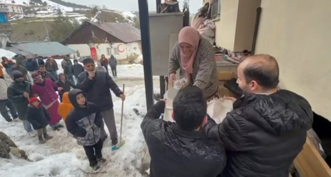 Sivas'ta 'saya' geleneği ile baharın gelişi kutlandı