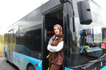 Soma'nın ilk kadın otobüs şoförü oldu
