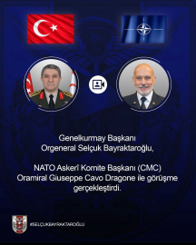 Genelkurmay Başkanı Bayraktaroğlu, NATO Askeri Komite Başkanı Dragone ile görüştü