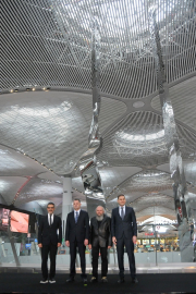 İstanbul Havalimanı’nda 37,7 metrelik heykelin açılışı yapıldı