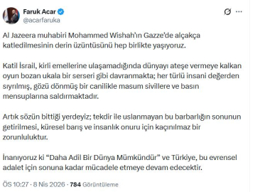 AK Parti’li Acar: Katil İsrail, gözü dönmüş bir canilikle masum sivillere ve basın mensuplarına saldırmaktadır