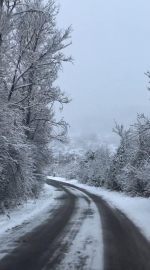 Gerede'de kar yağışı etkili oldu