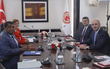 TBMM Başkanı Kurtulmuş, PAB Genel Sekreteri Chungong ve Genel Kurul Sekreteri Jabre ile bir araya geldi