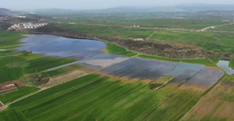 Gaziantep’te su altında kalan ekili tarım arazilerinde tahliye çalışmaları