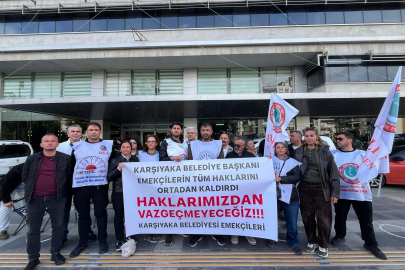 Karşıyaka Belediyesi'nde memur eylemleri akşam nöbeti ile devam ediyor