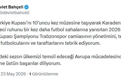 Bahçeli'den Trabzonspor'a tebrik mesajı