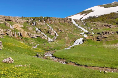 Erzincan’da 2 bin metre rakımda saklı kalan Konarlı Şelalesi