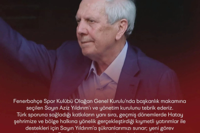 Hatayspor yönetimi Fenerbahçe Spor Kulübü Başkanı Aziz Yıldırım’ı tebrik etti 