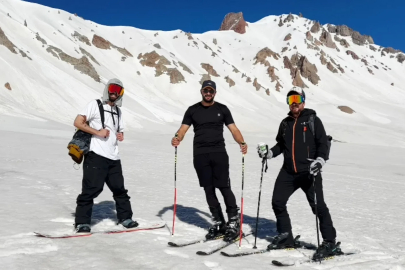 Erciyes’te haziran ayında kayak keyfi