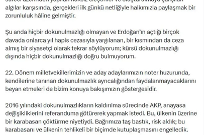 Kılıçdaroğlu'ndan 'dokunulmazlık' açıklaması